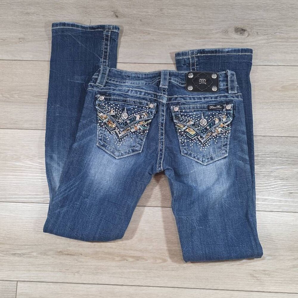 Miss Me Signature Boot Cut Jeans | Women's Size 28 | 31" Inseam | Embellished Po
